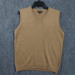 Tinkuy Sweater Vest Mens Medium Brown Alpaca Wool V Neck Knit Pullover
